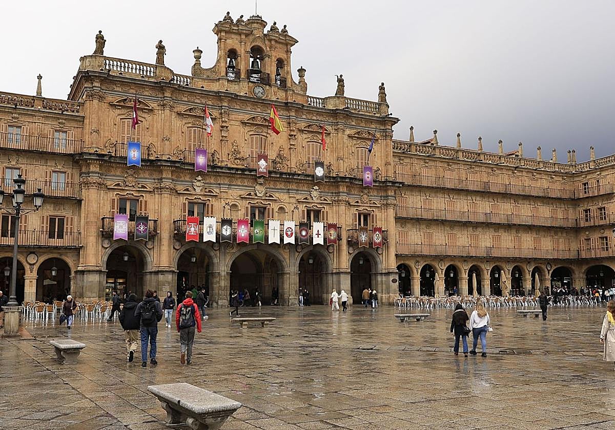 La Plaza Mayor de Salamanca esta reciente Semana Santa.