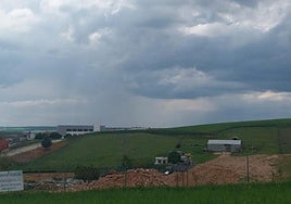 Tormentas en el alfoz de Salamanca en la tarde de este viernes.