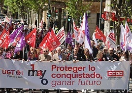 2.500 personas claman en Salamanca por los derechos de los trabajadores