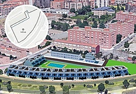 Localización, parcela, nueva calle y diseño previsto de la urbanización.