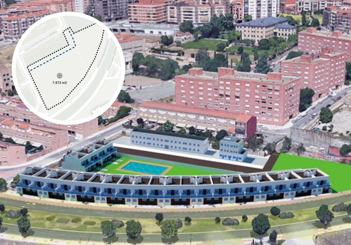 Los chalets con piscina y parque infantil en Salamanca que se anuncian en un solar vacío