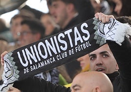Aficionado de Unionistas de Salamanca durante un partido