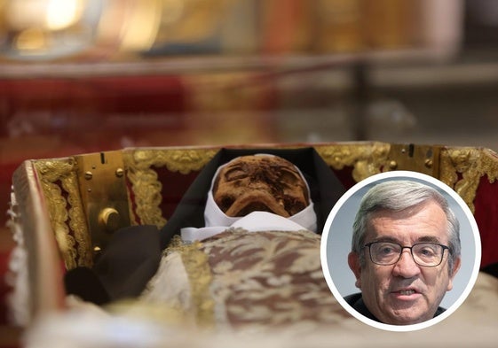 Los restos de Santa Teresa. En detalle, Luis Argüello.