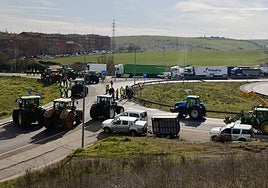 Corte de tráfico en la rotonda de Buenos Aires.