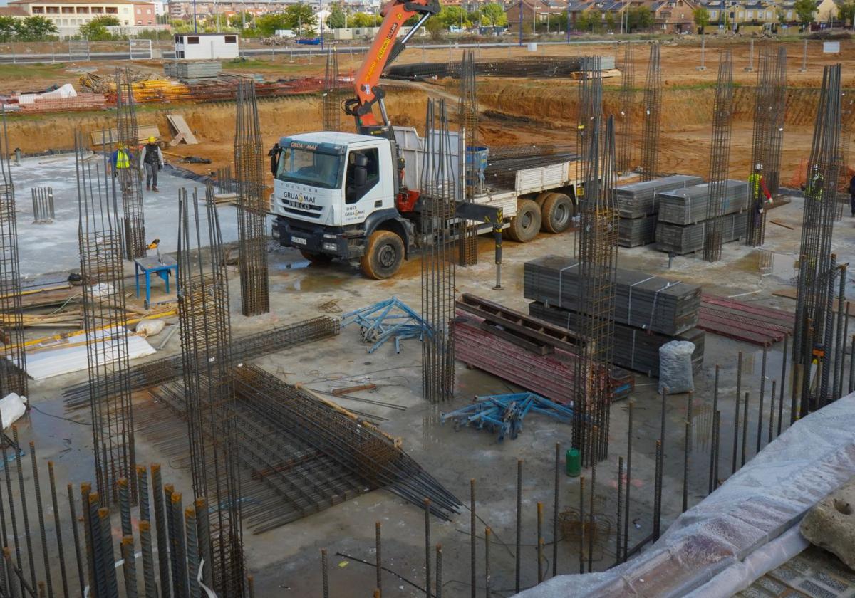Imagen de archivo de la construcción de viviendas.