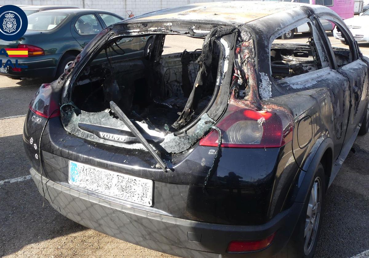Detenido un varón en búsqueda tras robar y calcinar un coche en Salamanca