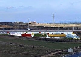 Zona de obras del Puerto Seco.