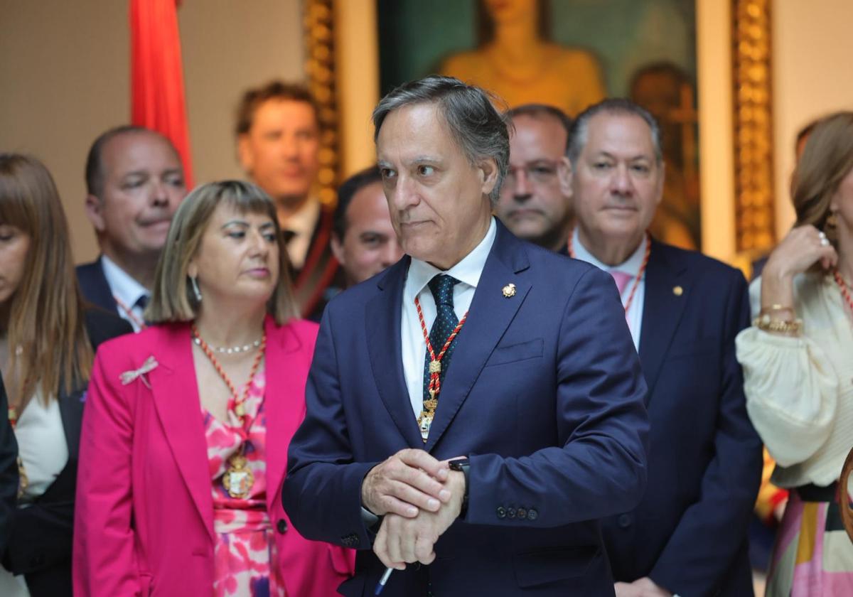 Carlos García Carbayo, durante la recepción.