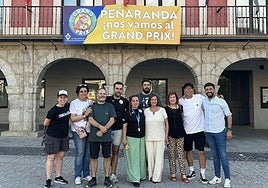 Equipo de grabación de la productora del programa que se desplazó a Peñaranda hace unos días junto a la alcaldesa Carmen Ávila.