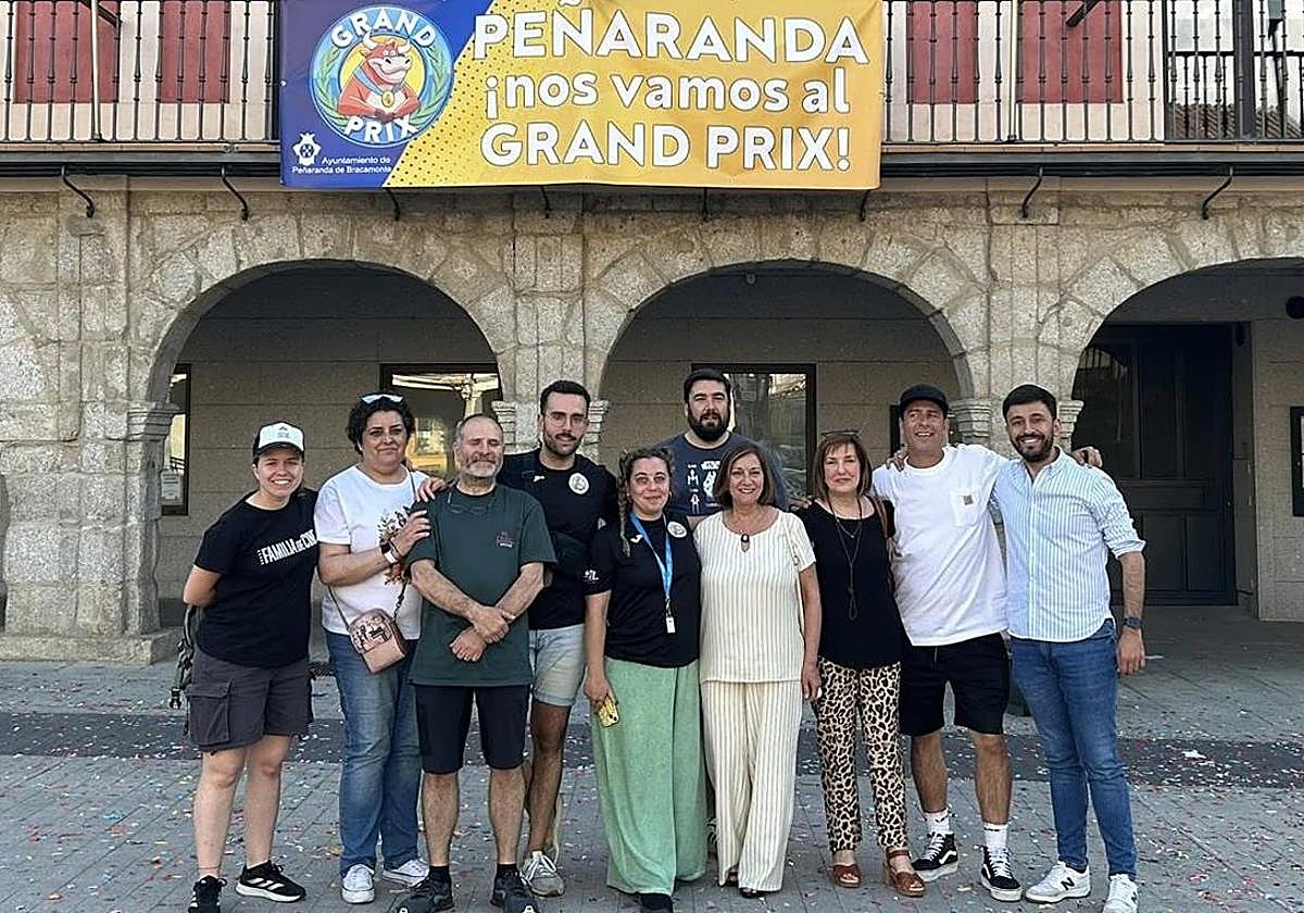 Equipo de grabación de la productora del programa que se desplazó a Peñaranda hace unos días junto a la alcaldesa Carmen Ávila.