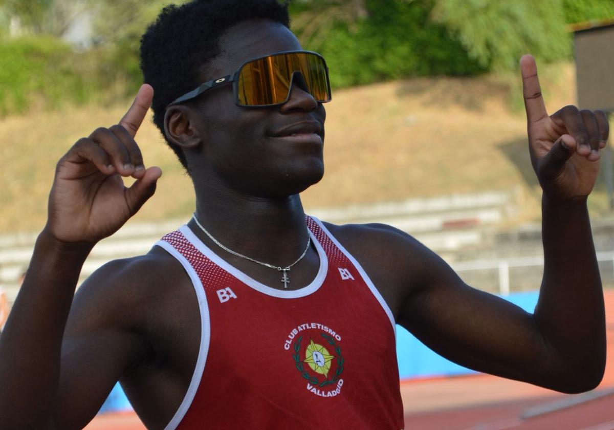 José Toumani Barrios Fraile, ayer tras batir la mejor marca nacional.
