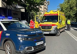 Policía Nacional y Ambulancia en un atropello el pasado 2024 en Avenida Comuneros.