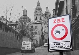 La Clerecía de Salamanca y una señal de la ZBE