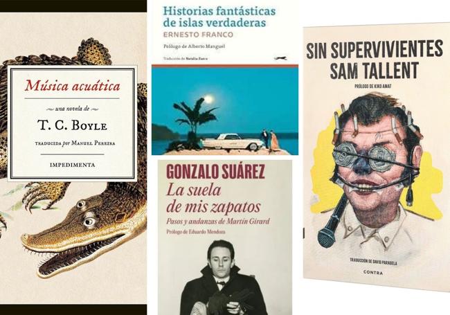Las portadas de las cuatro recomendaciones de Antonio Marcos, de Letras Corsarias en Salamanca.