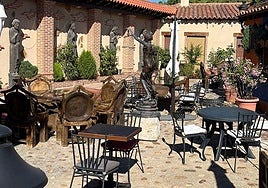 El Patio del Hotel Rural La Casa del Trotamundos.