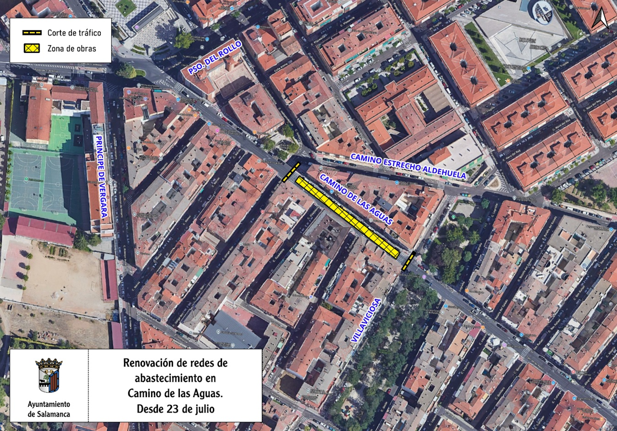 La calle de Salamanca afectada por cortes de tráfico y desvíos desde este miércoles