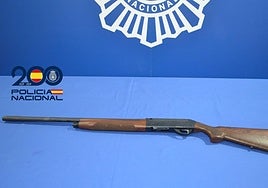 Arma que portaba el detenido