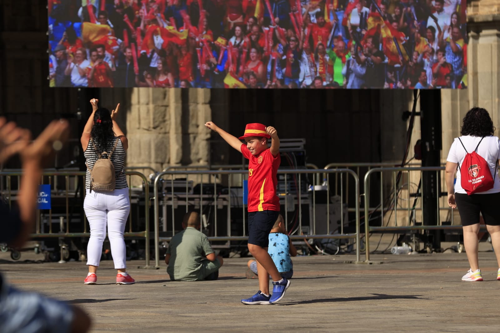 Salamanca vive la final de la Eurocopa de España a la sombra de la Plaza Mayor