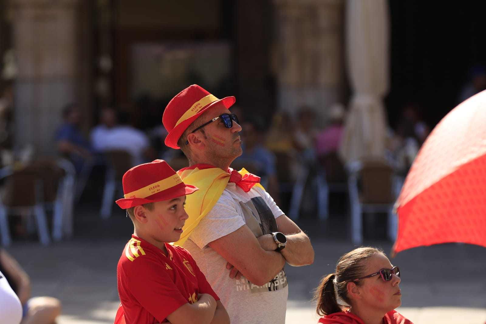 Salamanca vive la final de la Eurocopa de España a la sombra de la Plaza Mayor