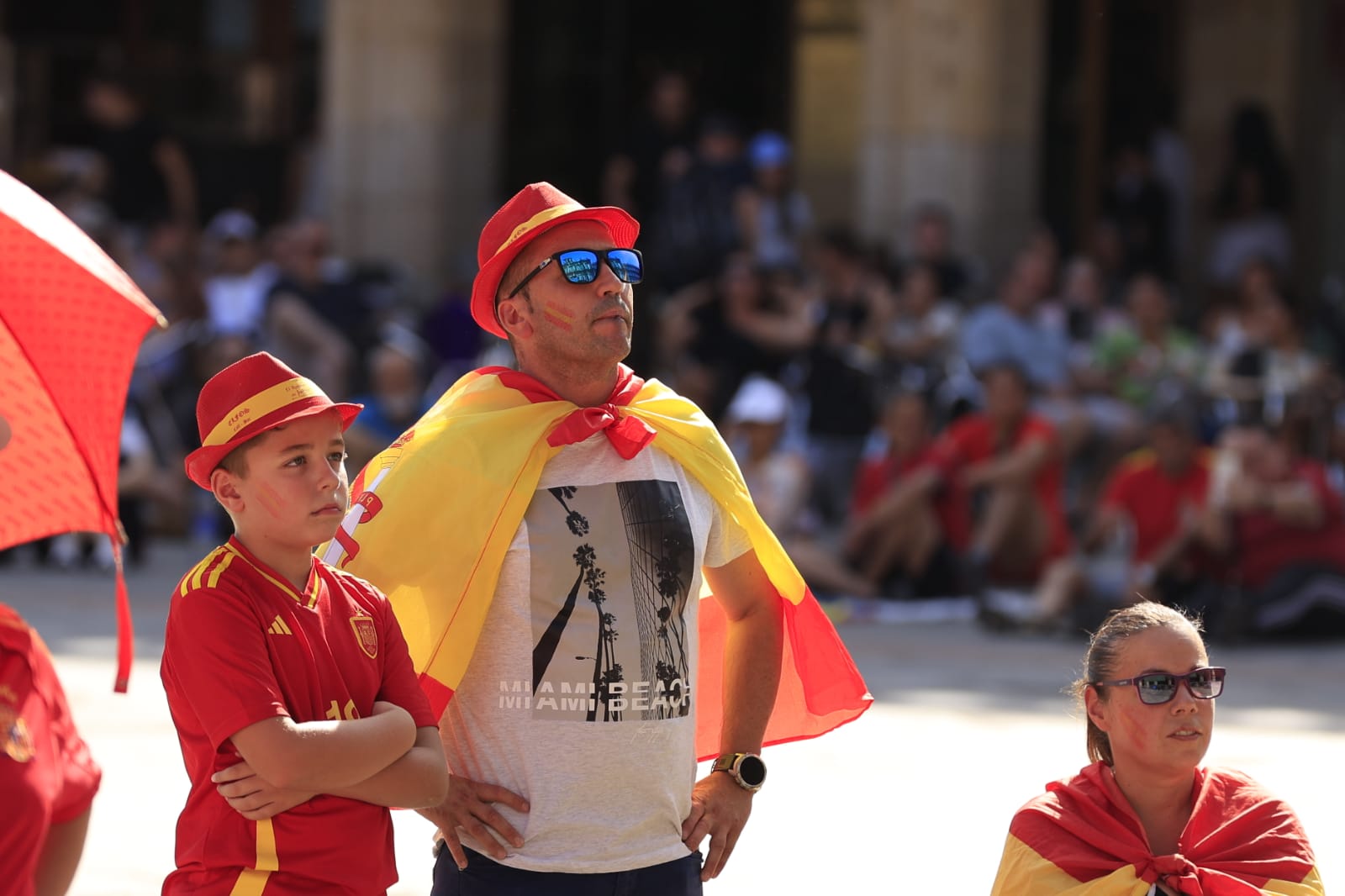 Salamanca vive la final de la Eurocopa de España a la sombra de la Plaza Mayor