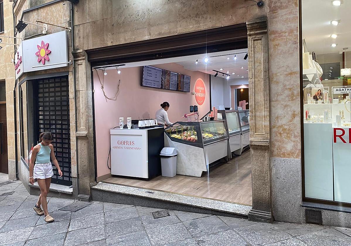 La heladería de Esencia Valencia en la calle Toro de Salamanca.