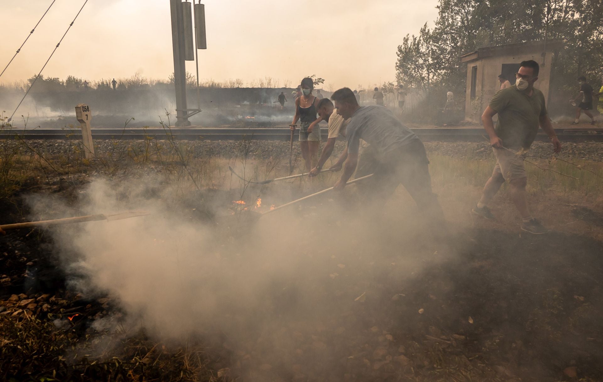 Las dramáticas imágenes del incendio de Martín de Yeltes