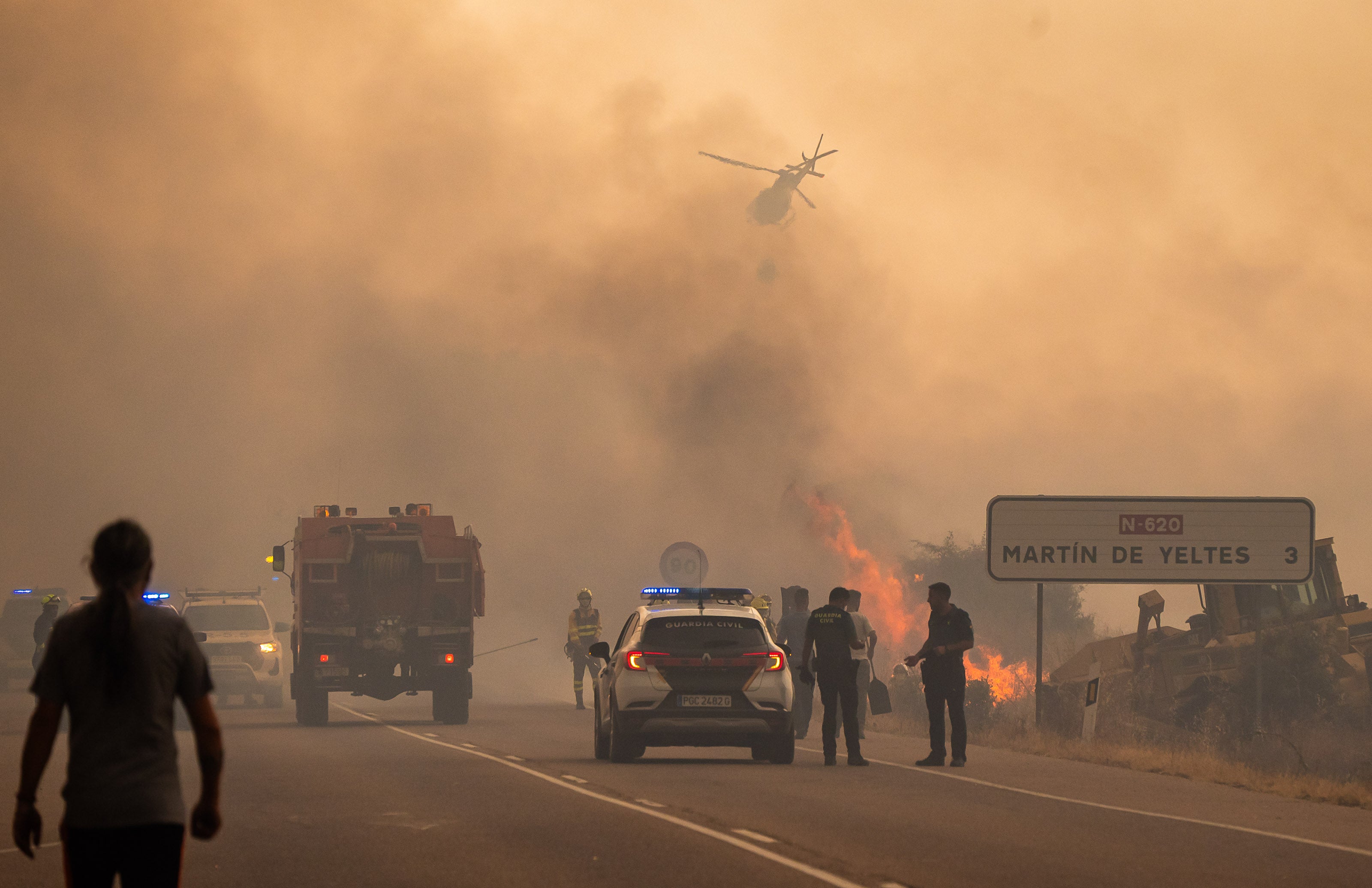 El incendio de Martín de Yeltes, controlado desde esta madrugada