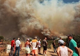 Incendio de El Payo de este viernes en Salamanca.