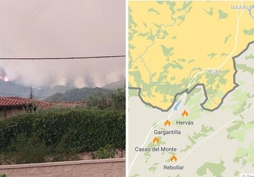 Cierran el acceso al Travieso en Candelario por la cercanía del grave incendio de Jarilla