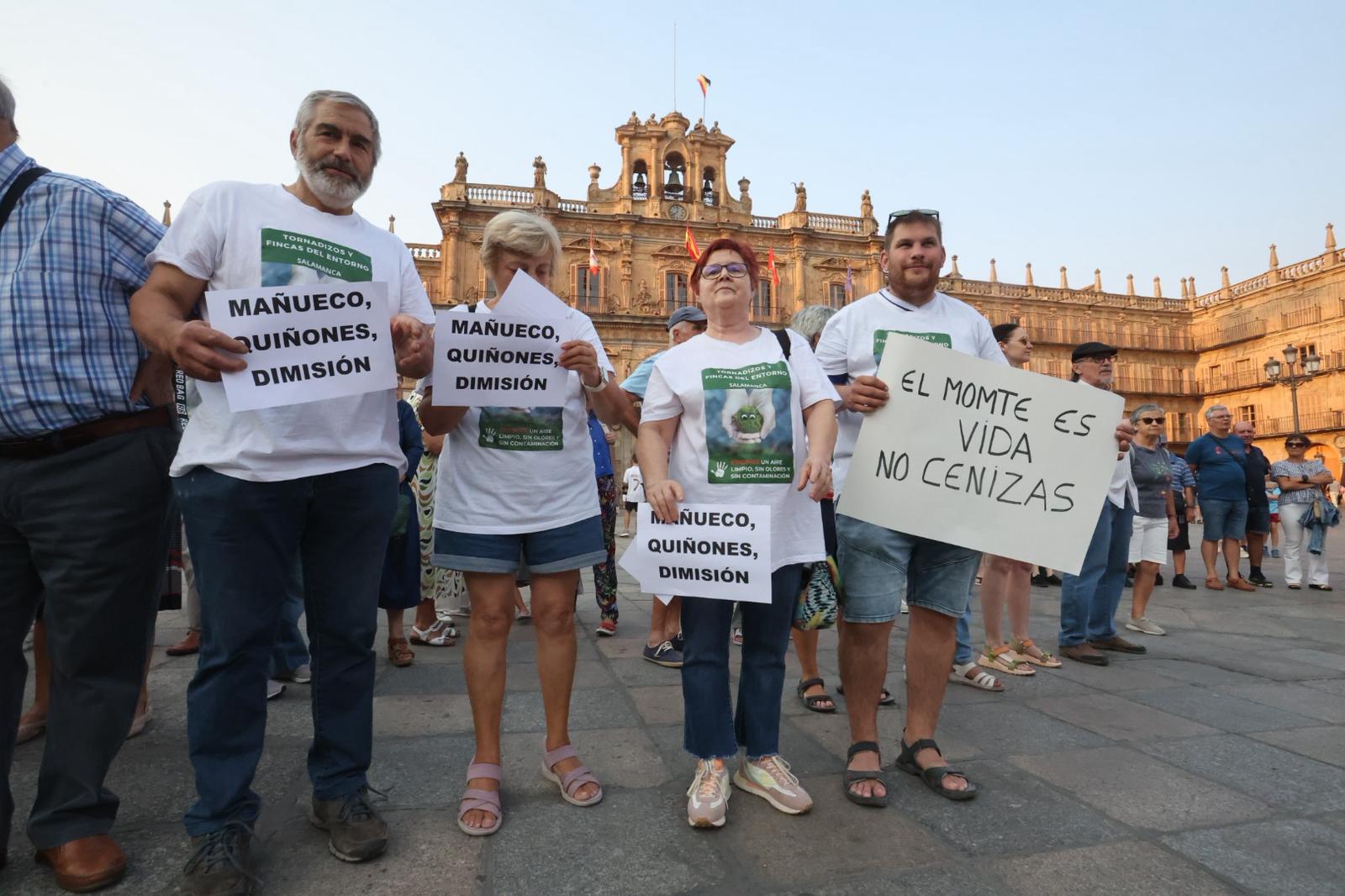En imágenes, la manifestación en Salamanca por la gestión de los incendios