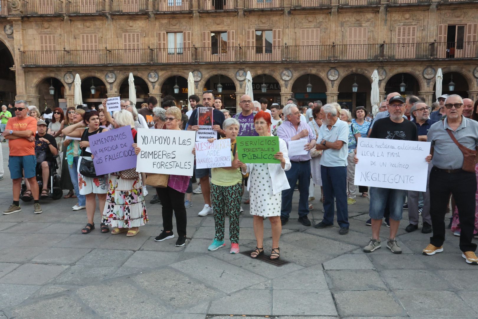En imágenes, la manifestación en Salamanca por la gestión de los incendios
