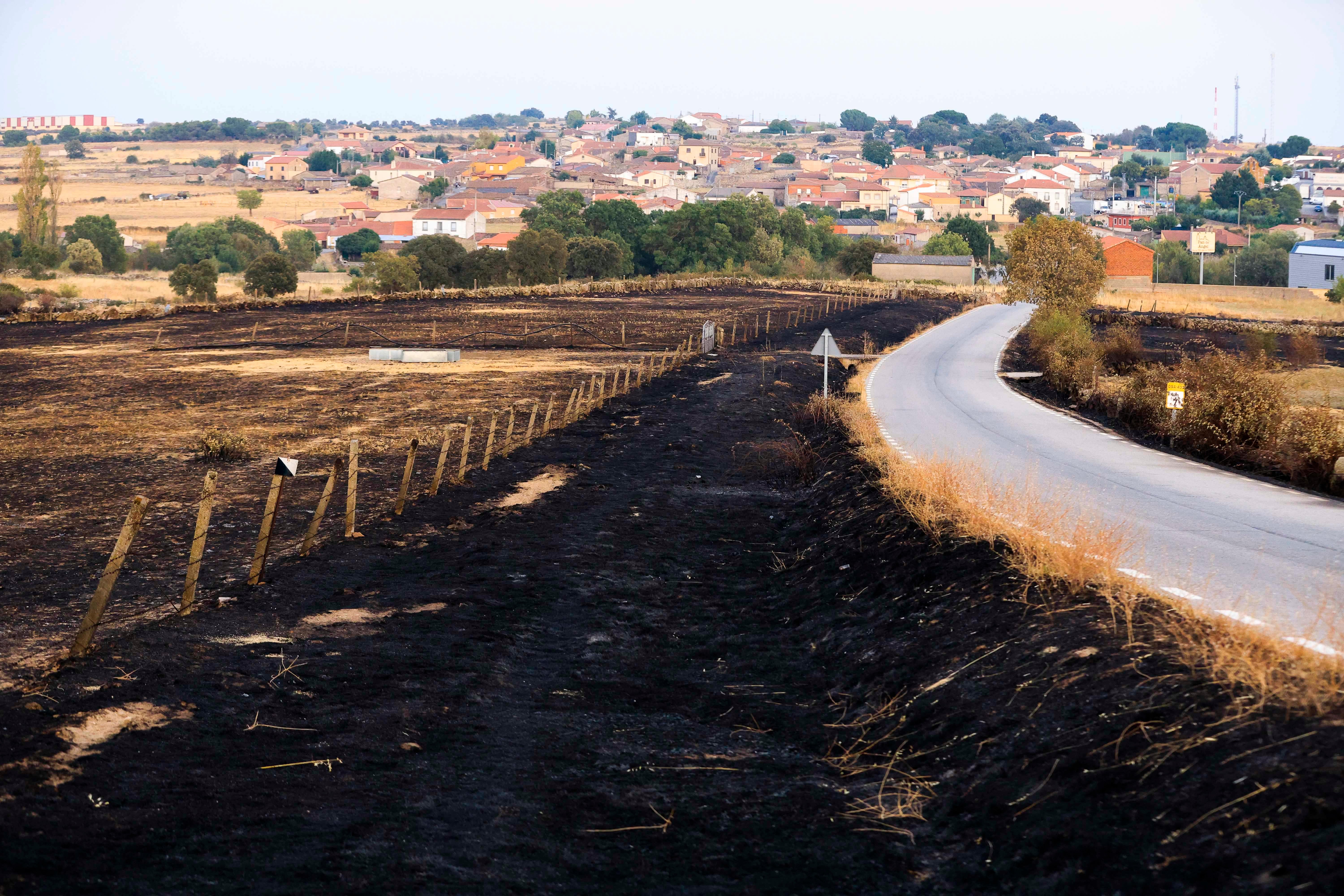 En imágenes, el rastro negro del mayor incendio de la provincia de Salamanca