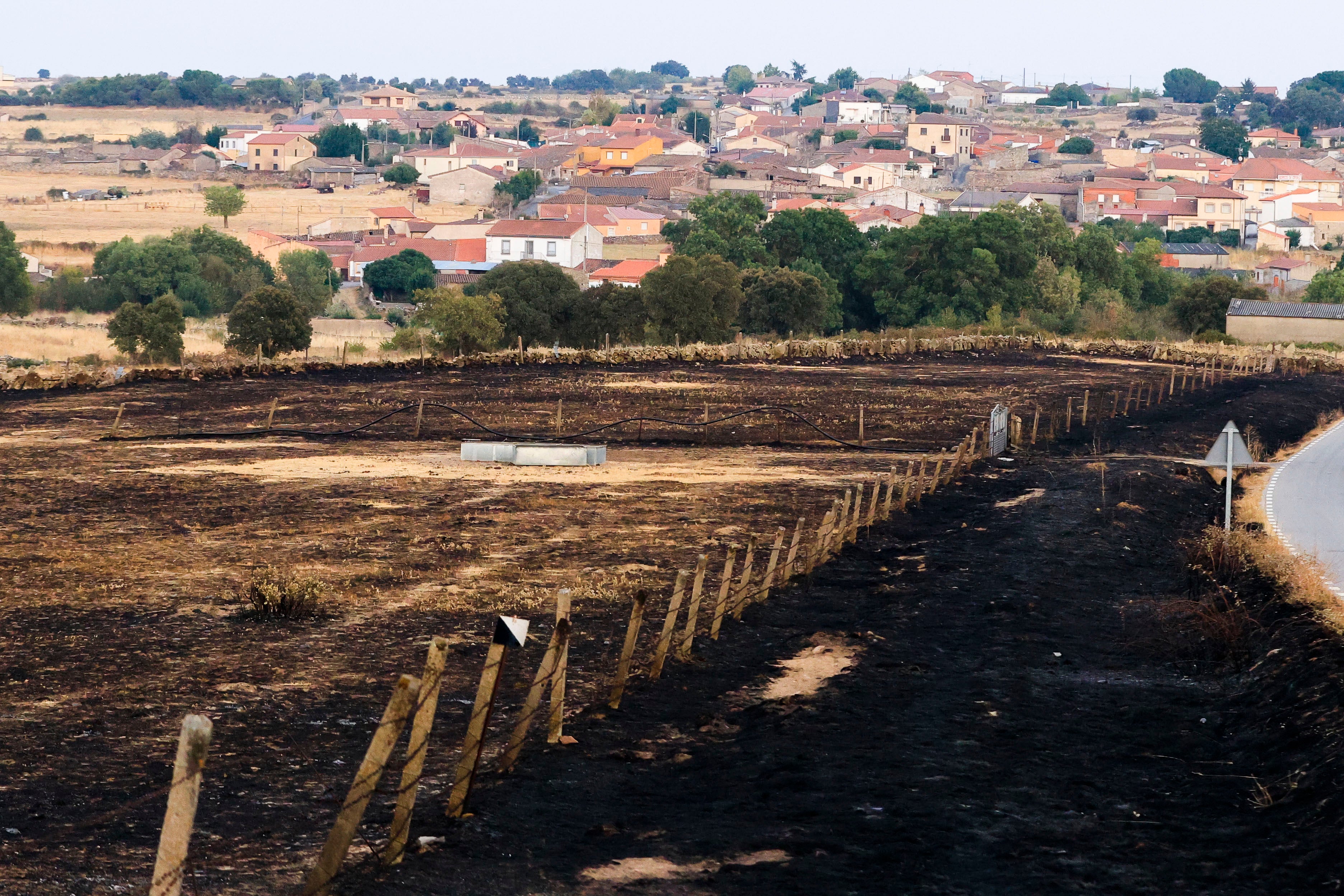 En imágenes, el rastro negro del mayor incendio de la provincia de Salamanca
