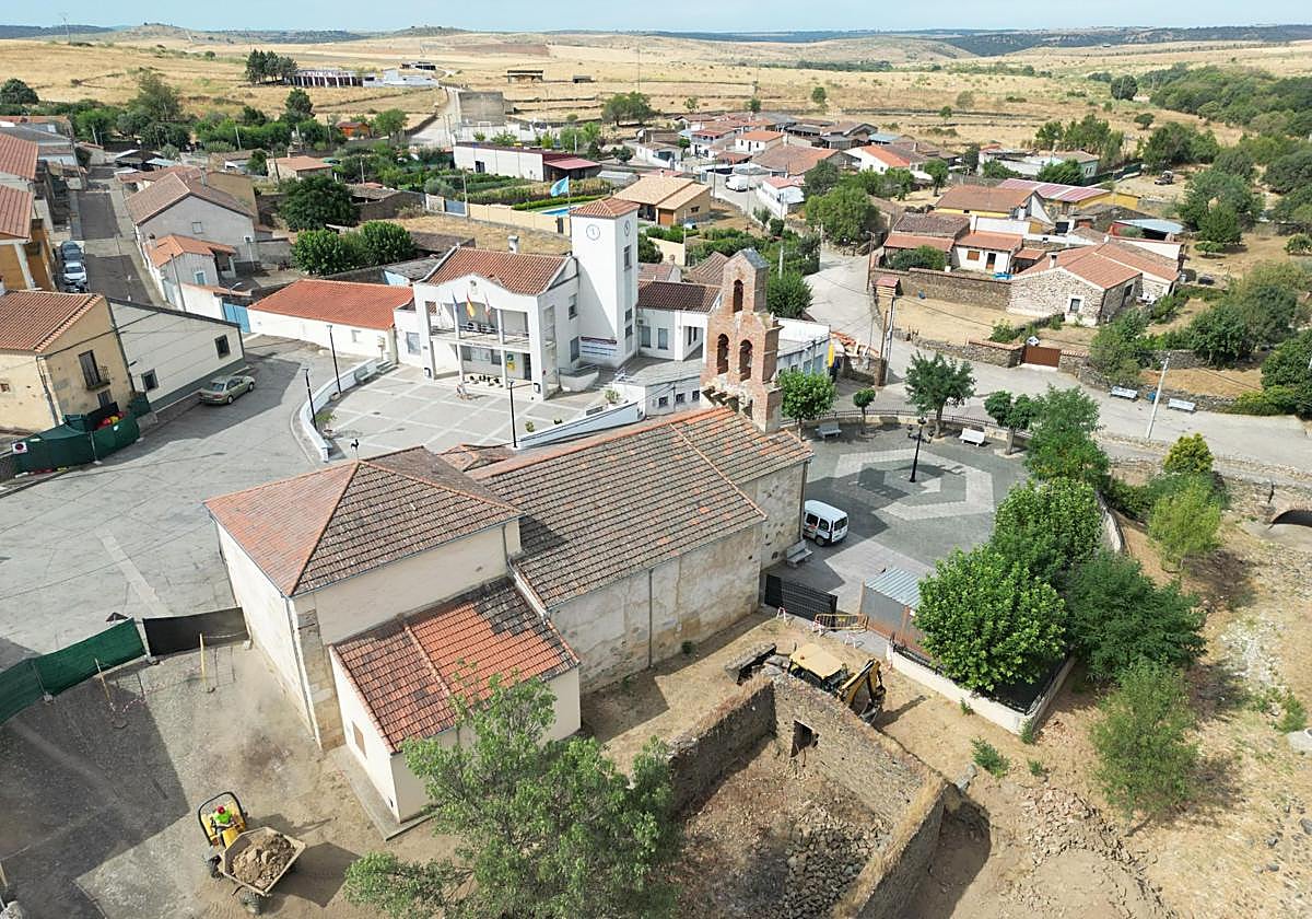 Inicio de las obras de la Villa Romana de Saelices El Chico.