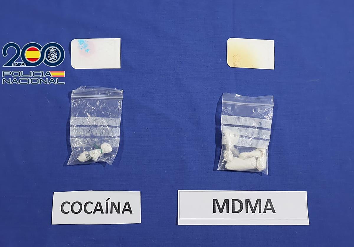 Sustancias incautadas al individuo.