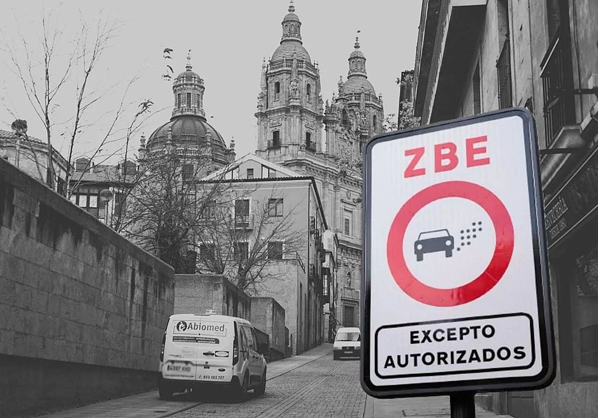 Señal de ZBE que por ahora indica la entrada en zona peatonal.