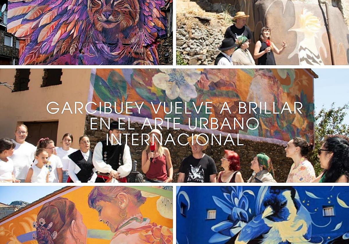 Los cuatro murales que optan al premio.