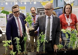 El presidente de la Diputación de Salamanca, Javier Iglesias, y el rector de la Universidad de Salamanca, Juan Manuel Corchado, informan sobre una nueva línea de colaboración entre ambas instituciones.