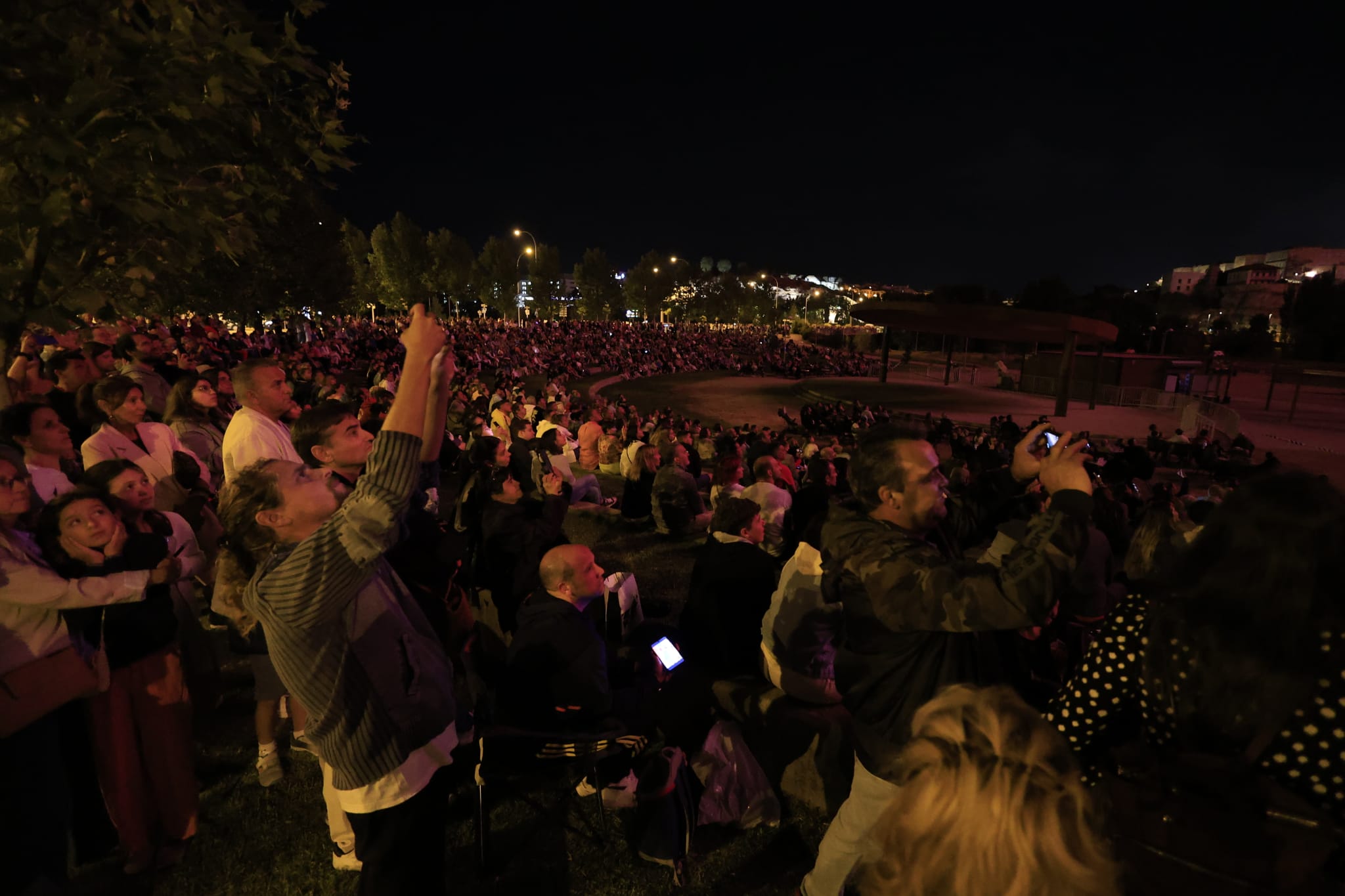 Los fuegos artificiales colorean el cielo de Salamanca
