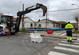 Obras de reurbanización de La Vega.