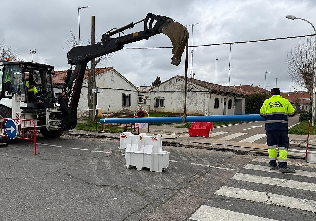 Obras de reurbanización de La Vega.