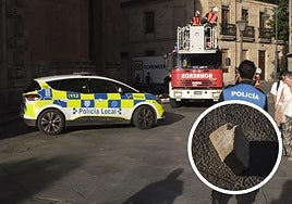 Desprendimiento de la fachada de la Purísima