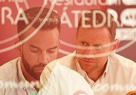 Mario Simón y Antonio Paz, entrenador y director deportivo de Unionistas