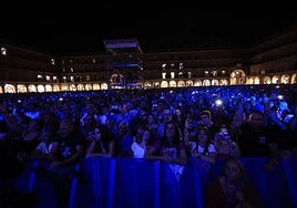 Un concierto en la Plaza Mayor de Salamanca.