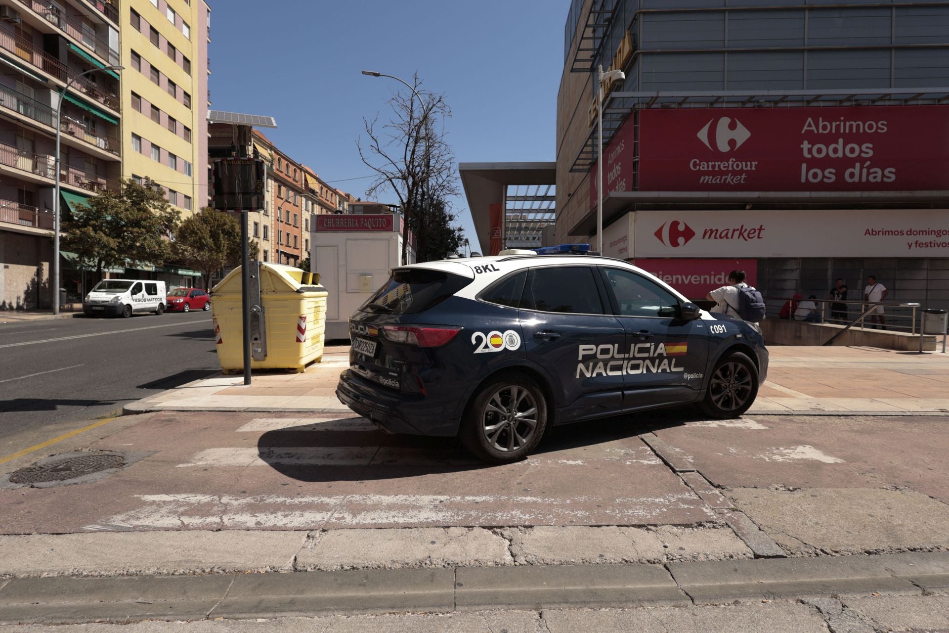 Coche patrulla de la Policía Nacional en Salamanca.