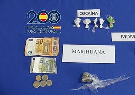 Sustancias estupefacientes intervenidas.