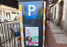 Parquímetro en una de las calles de Béjar.