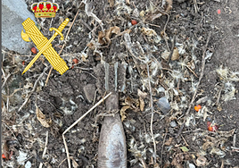 Imagen de la granada hallada.