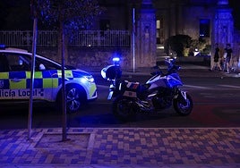 La Policía Local en Salamanca.