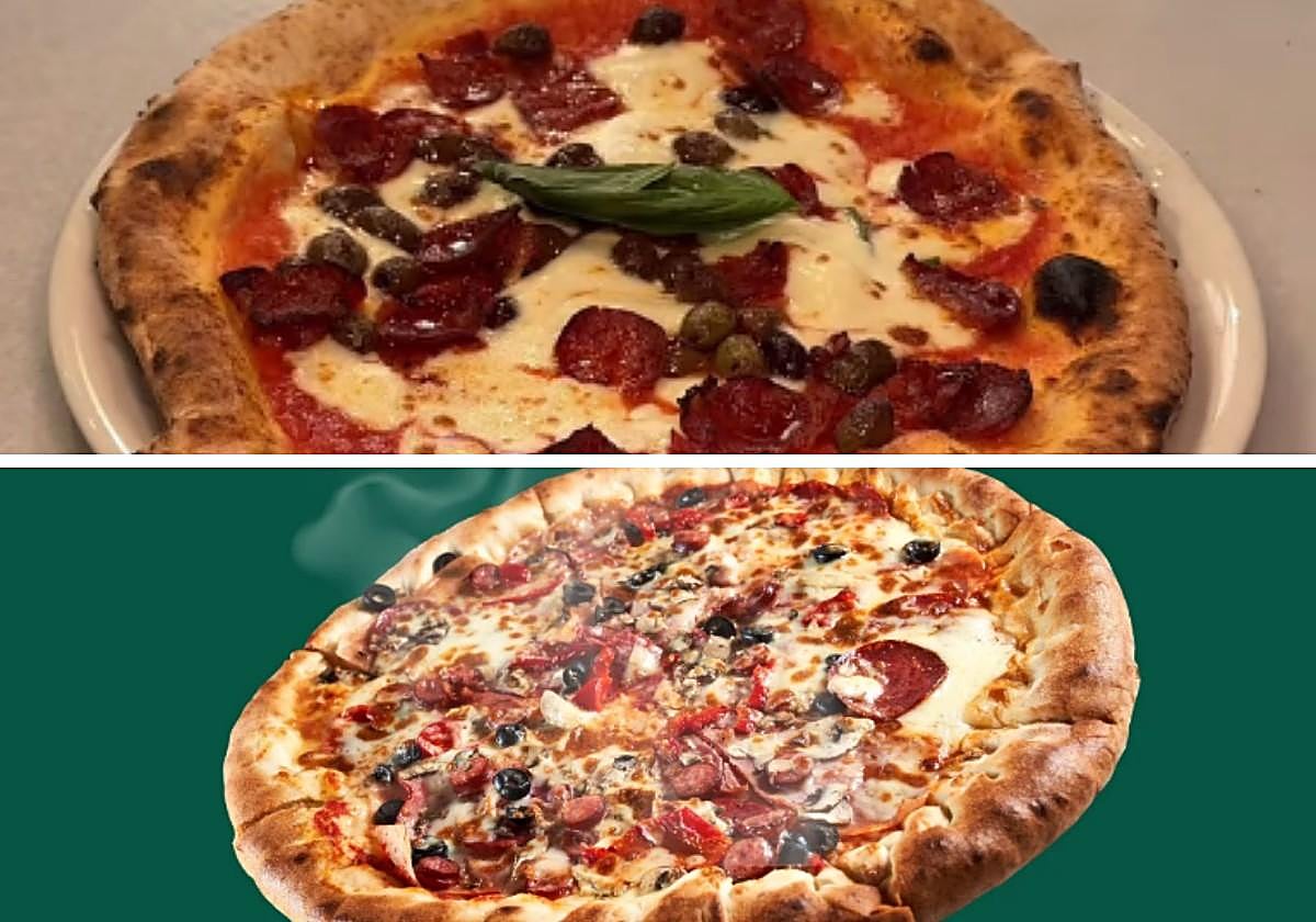 Pizza de Five Napoli Salamanca y de Trozzo Guijuelo